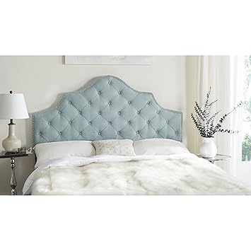 Amazon.  Safavieh Arebelle Sky Blue Upholstered Tufted 