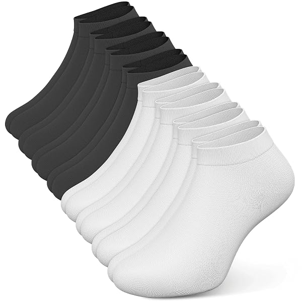 EASETOE 8 PAIRS MEN’S ANKLE SOCKS – 80% LONG-STAPLE COTTON LOW CUT FOR RUNNING, SPORTS & SNEAKERS – BREATHABLE, MOISTURE WICKING, REINFORCED TOE & NON-SLIP Y-HEEL