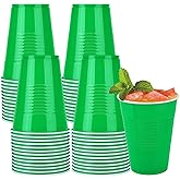 Kochorie 50 Pack 16 Ounce Disposable Plastic Cups Green Plastic Party Cups Heavy Duty Drinking Cup Bulk for Party Christmas Graduation Wedding Birthday Halloween Festival Supplies