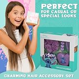 Disney Stitch Hair Clips Scrunchies & Folding Brush Girls Teens Stocking Filler view 3