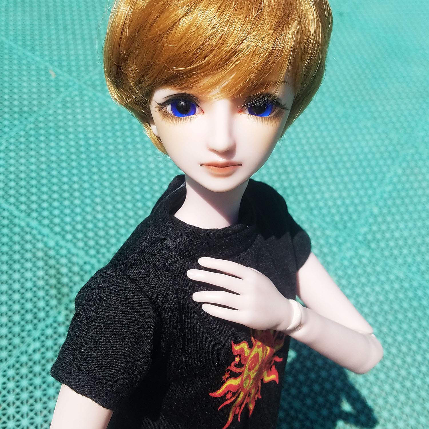 EVA BJD Full Set Photographer Jack 1/3 BJD Doll 22inch Male Boy Doll Ball Jointed Dolls + Makeup + Clothes + Pants + Shoes + Wigs + Doll Accessories