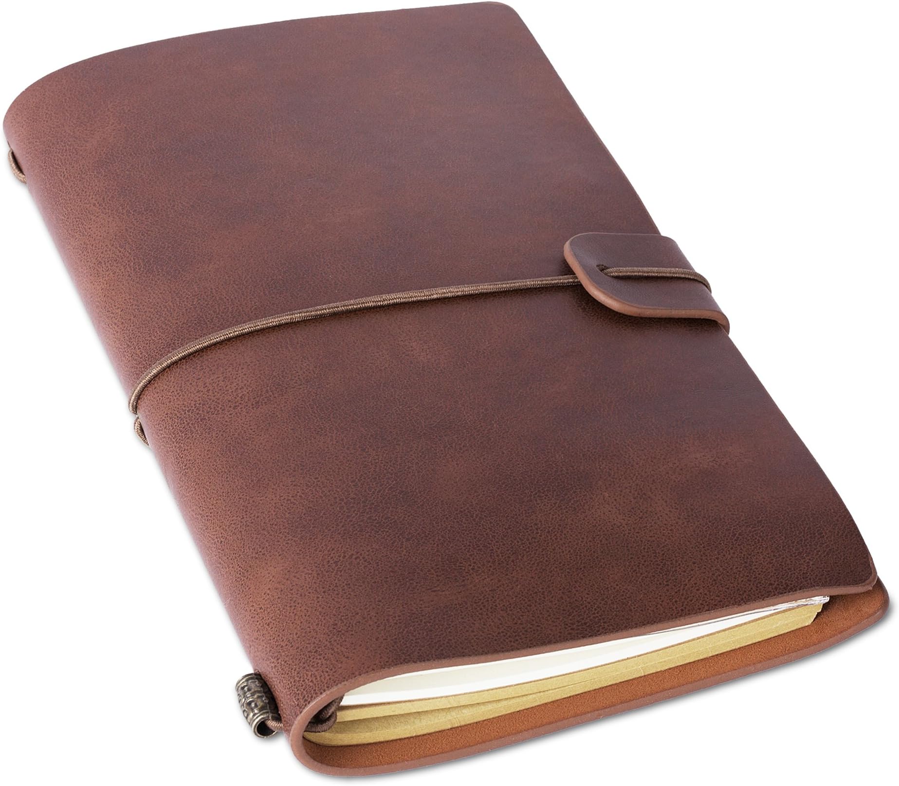 Refillable Leather Traveler’s Journal – Insert Booklets and Card Holder – Perfect Field Notebook