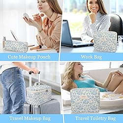Makeup Bag Set, Quilted Makeup Bag, Large Floral