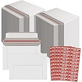CXIIPOL 100 Pack Rigid Mailers 4.5x6.5 Inch Self Seal Document Mailers, Protective Flat Cardboard Sturdy White Photography Envelopes for Photos, Document, Coins, Stamps