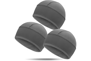 HAOTEEY 3 Pack Cooling Hard Hat Liner Skull Cap, Mesh Sweat Wicking Helmet Liners, Under Hardhats Cap for Men Women