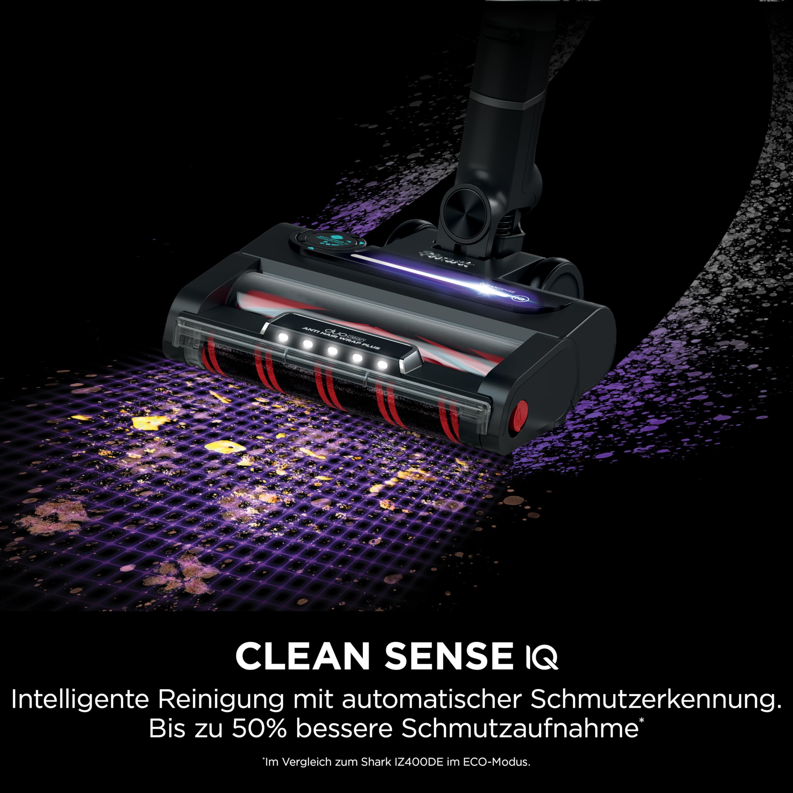 Shark Stratos Akku-Staubsauger freistehend, bis 60 Min. Laufzeit, kabellos, beutellos, für Tierhaare, Allergiker, Teppich und Hartböden, mit Auto-Kit und Knickgelenk-Rohr, grau/roségold, IZ400EUTBK 4