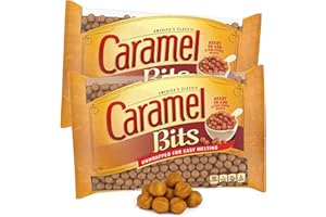 BUHA SWEETS Bulk Classic Unwrapped Caramel Bits 2 Pack - Mini Sweet Creamy Caramels Chips for Baking, Melting, Decorating And Treats - 11 oz bags