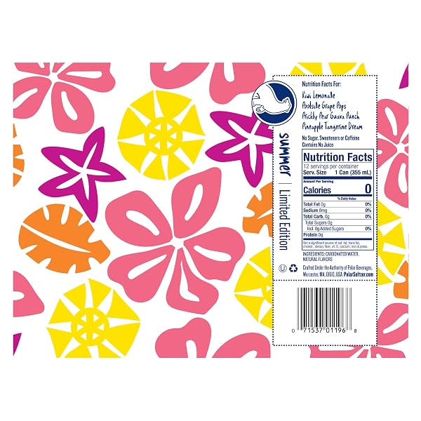 POLAR SELTZER LIMITED EDITION SPARKLING WATER, SUMMER VARIETY PACK, 12 FL OZ CANS, 12 PACK
