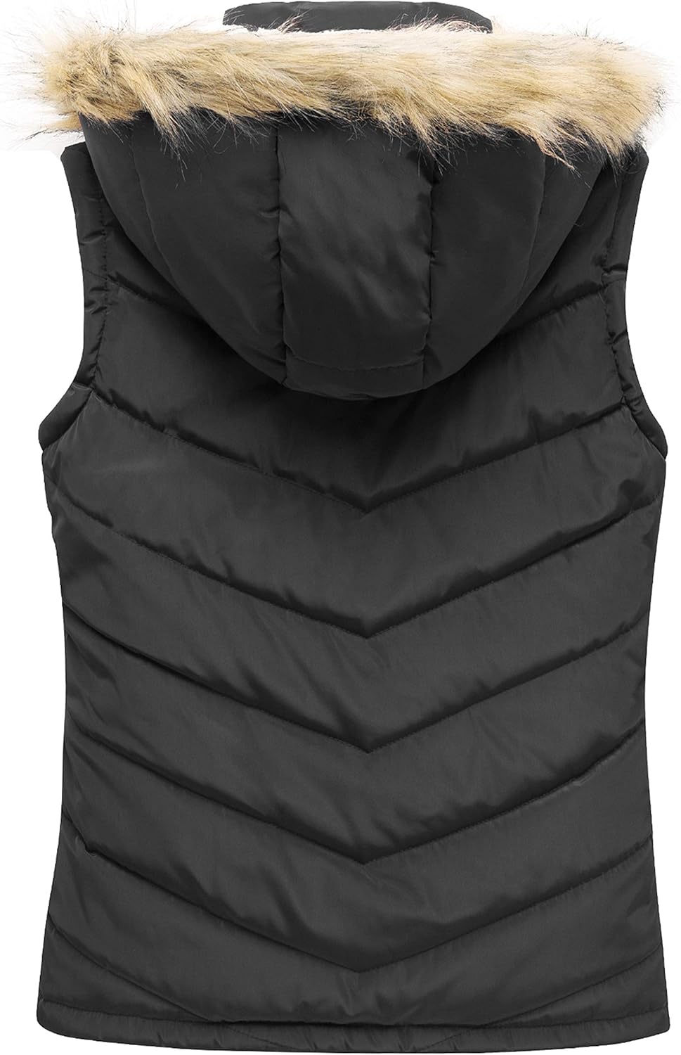 Wantdo Women's Thicken Winter Vest Quilted Warm Puffer Vest with Faux Fur at  Women's Coats Shop