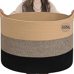 INDRESSME 115L Extra Large Blanket Basket for