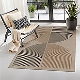 Lahome Modern Rainbow Easy Jute 3x5 Patio Rug, Washable Rugs for Entryway Farmhouse Non Slip Indoor Door Mat, Contemporary Throw Carpet for Entry Mudroom Porch Decor
