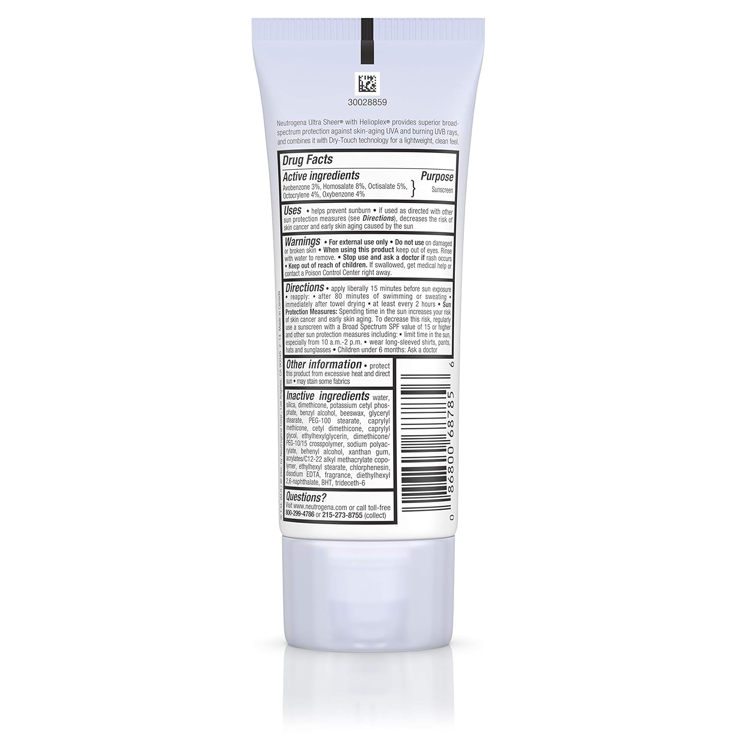 Neutrogena Ultra Sheer Dry-touch Sunscreen, SPF 30, 3 Fl Oz: Beauty