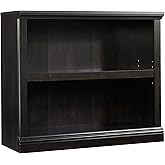 Sauder Miscellaneous Storage 2-Shelf Bookcase/ book shelf, Estate Black finish