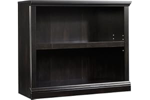 Sauder Miscellaneous Storage 2-Shelf Bookcase/ book shelf, Estate Black finish