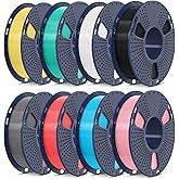 SUNLU High Speed PLA Filament 1.75mm, 8x250G Meta Pack, 8 Colors | &plusmn;0.02mm accuracy, tough impact resistant, neat wound, fits FDM printers, PLA Meta 8x250G, 8 colors full set