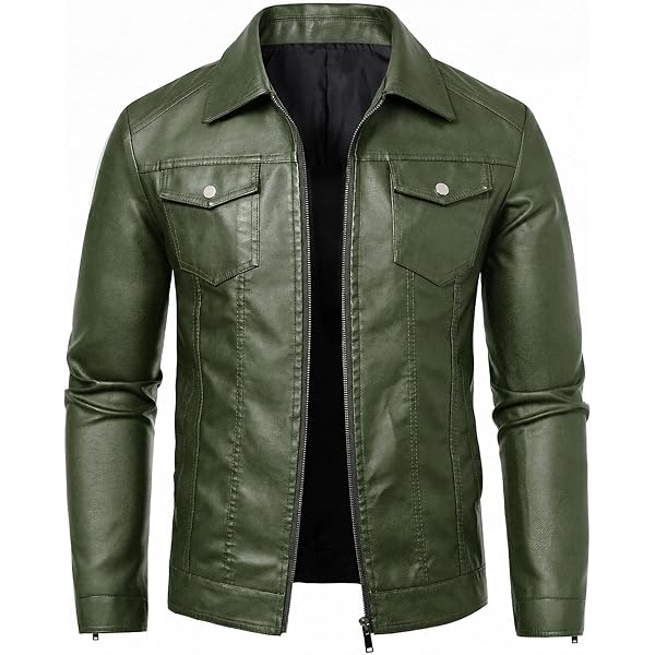 Leather Jacket Men | Vintage Four Pocket Genuine Leather Jacket