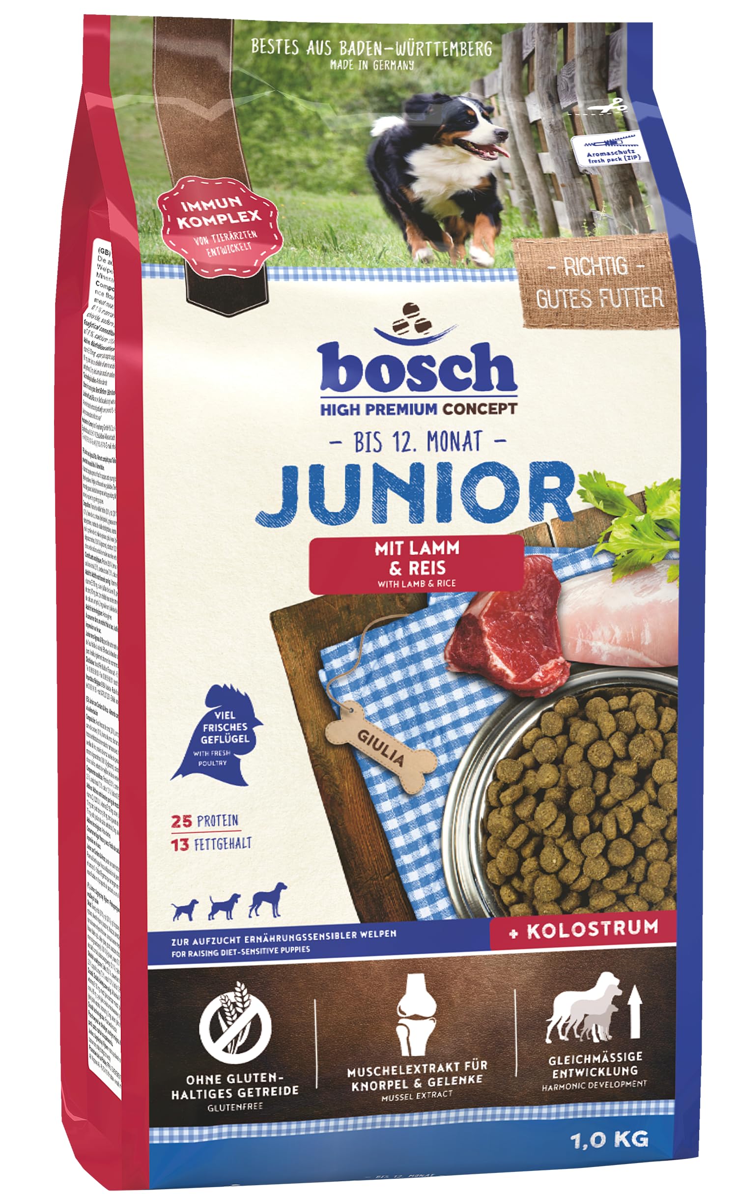 Bosch HPC Junior with Lamb & Rice | Dog dry food for raising nutritionally sensitive puppies, 1 x 15 kg