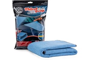 Chemical Guys Thirst Trap Microfiber Chamois Towel, Safe for Cars, Trucks, SUVs, RVs, Motorcycles, & More, 24"x28" (Blue) 1 P