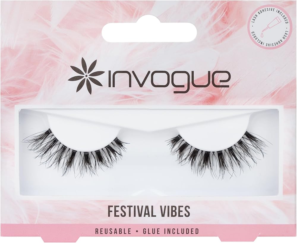 Invogue Volumise False Eyelashes #52 Black Ultra Full Glamour Look