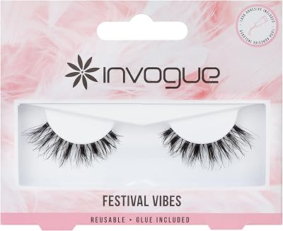 Invogue Volumise False Eyelashes #52 Black Ultra Full Glamour Look