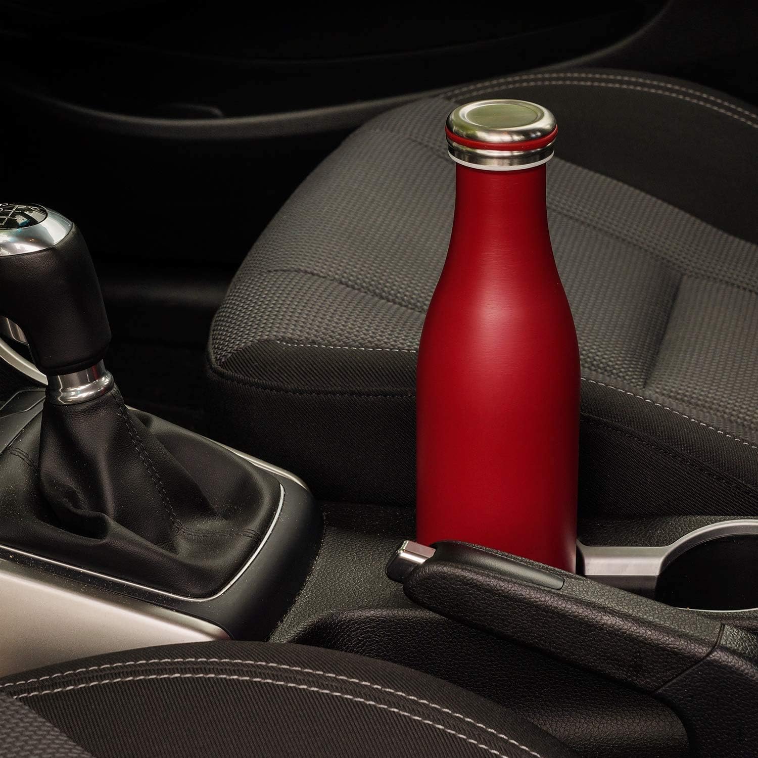 Lurch Germany Thermal Bottle for Hot and Cold Drinks Made of Double-Walled Stainless Steel (Burgundy, 25, oz. | 0.75l): Home & Kitchen