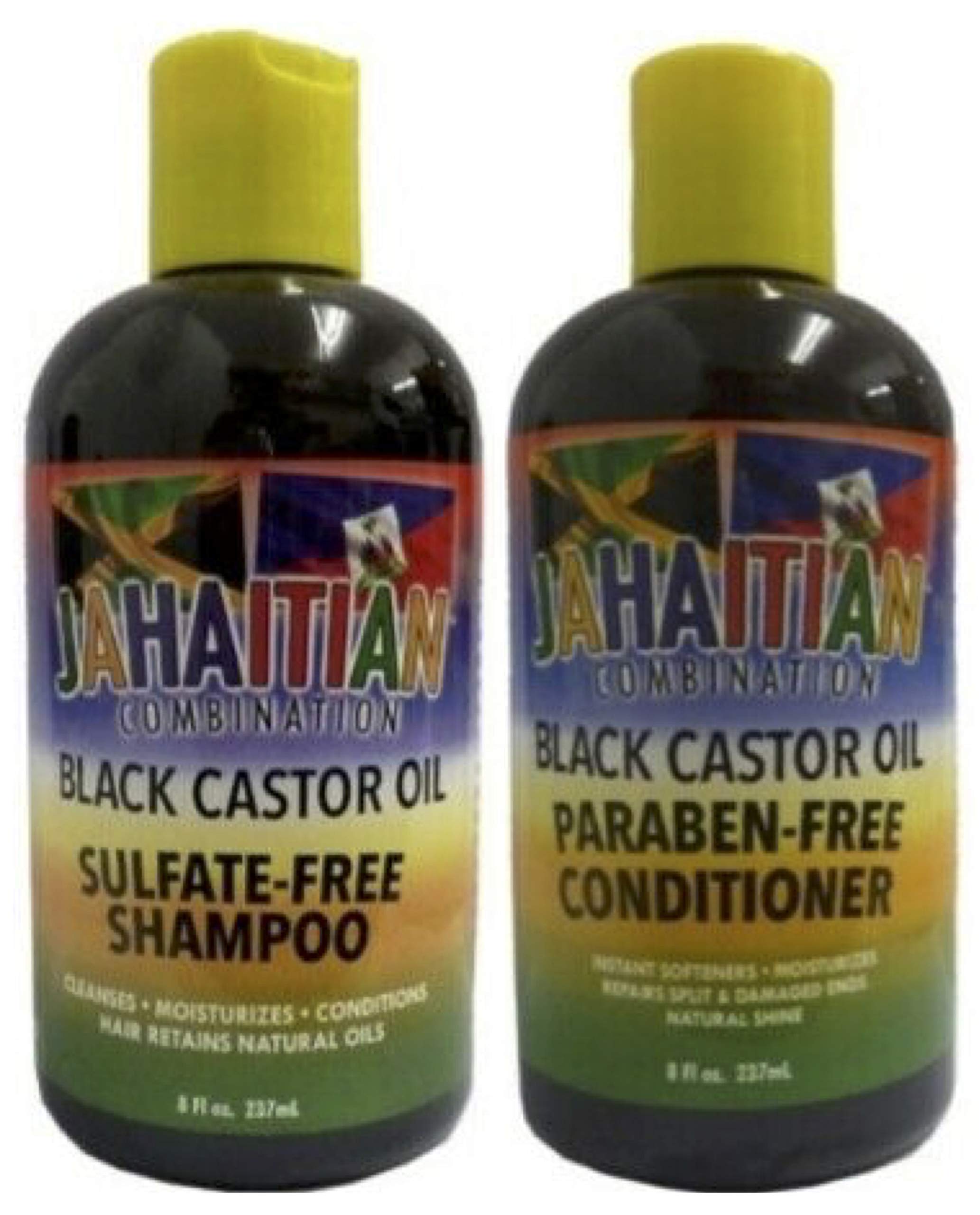 Jahaitian Combination Black Castor Oil Sulfate-Free Shampoo & Paraben-Free Conditioner