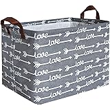 HIYAGON Rectangular Laundry Baskets,Fabric Storage Bin Storage Boxes,Collapsible Storage Basket for Toy, Clothes,Books.Shelve