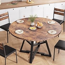 Jocoevol Round Dining Table for 4,Kitchen Dining