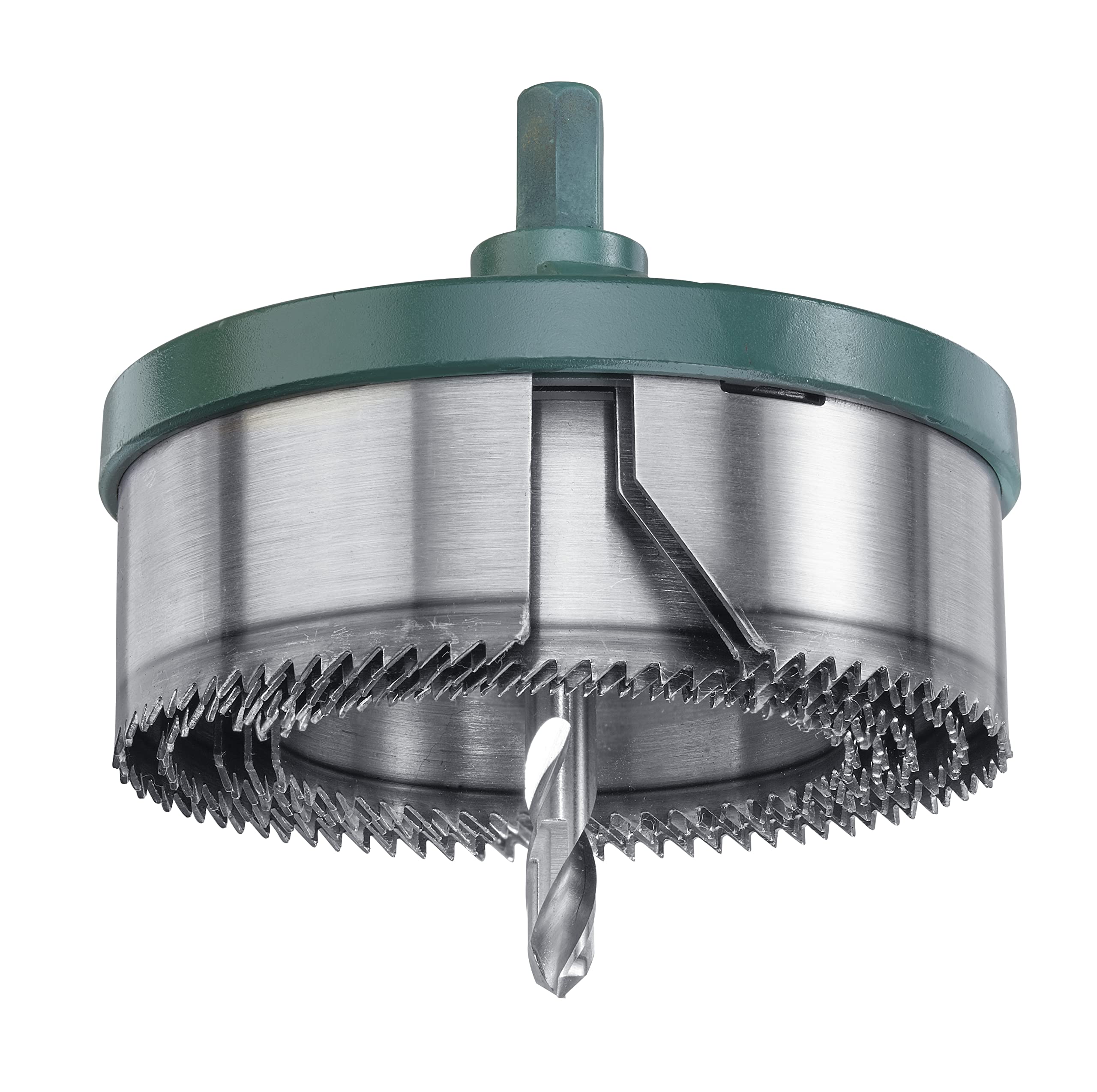 kwb 5-Piece Multi-Fluted Hole Saw Ø 68, 74, 80, 90 and 100 Mm With Good Cutting Performance, Long Service Life, Heavy Aluminium Die-Cast Backing Plate and Hexagonal Shank for Universal Use