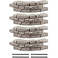 RTS Home Accents Rock Lock Interlocking Landscape Edging and Border System, Curved Section With Spikes, 2.5 Feet Long (Pack of 4)