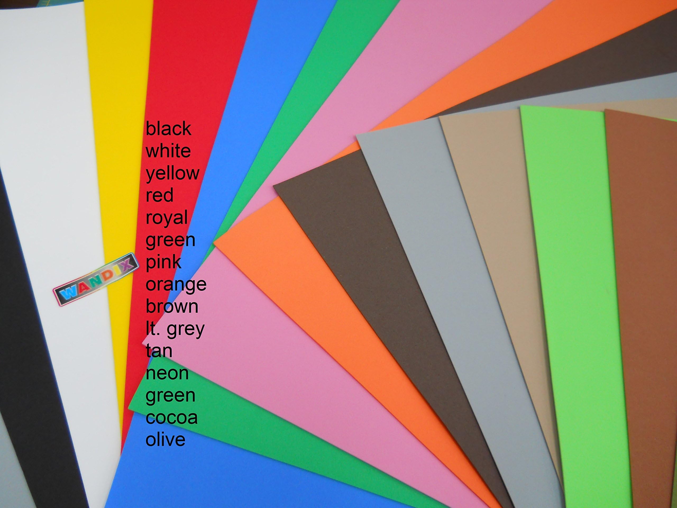 Wandix 15 Sheets 1mm x 6"x9" EVA Foam Sheets for Fly Fish Tying or Hobby Craft.