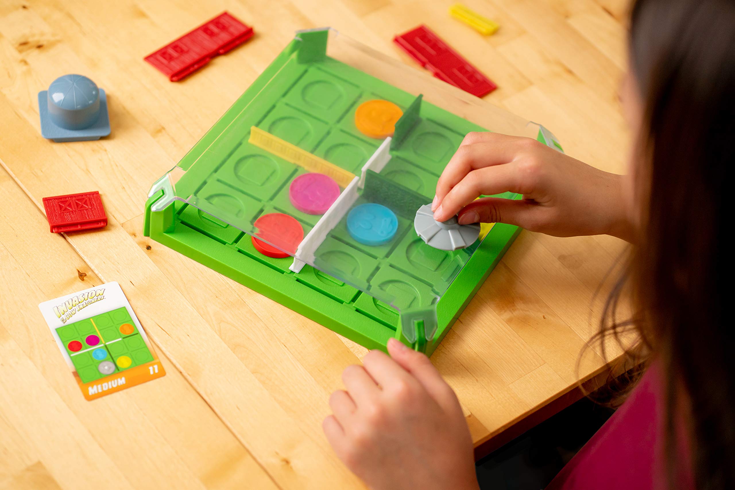 Think Fun Invasion of the Cow Snatchers STEM Toy and Logic Game for Boys and Girls Age 6 and Up - A Magnet Maze Logic Puzzle, Multi, (1021)
