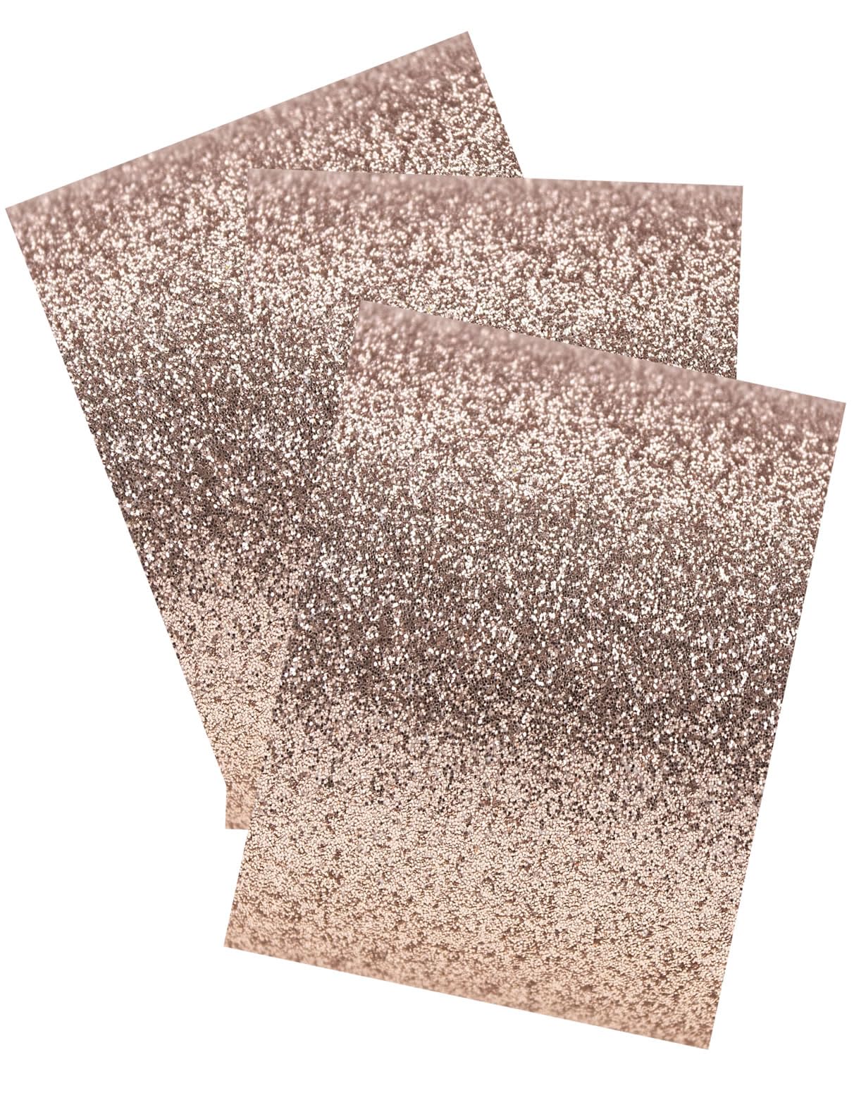 10 x A4 Rose Gold Glitter Card Sheets – 210gsm Non-Shed Glitter Cardstock for Card Making – Craft Glitter Paper Compatible with Die-Cutting Machines – Sparkly Craft Supplies