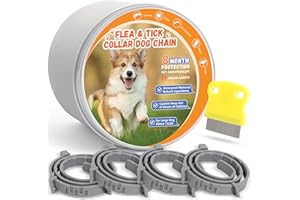 TRIHOOD 4 Pack Flea and Tick Collars for Dogs - 25" Adjustable, Waterproof Protection for Small, Medium & Large Dogs - Long-Lasting 24-Month Flea & Tick Prevention, Safe & Comfortable