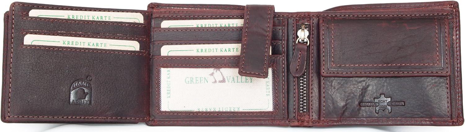 Natural strong glazed genuine leather Green Valley, Dark Brown - Image 5
