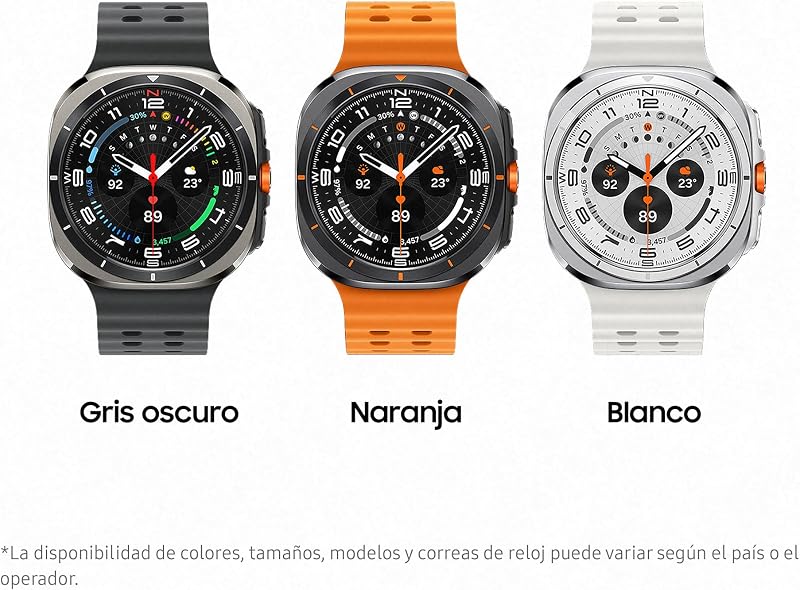 Samsung galaxy watch ultra lte 47 mm + carregador - smartwatch, monitoramento de saúde, rastreamento esportivo, cinza escuro (versão em espanhol)