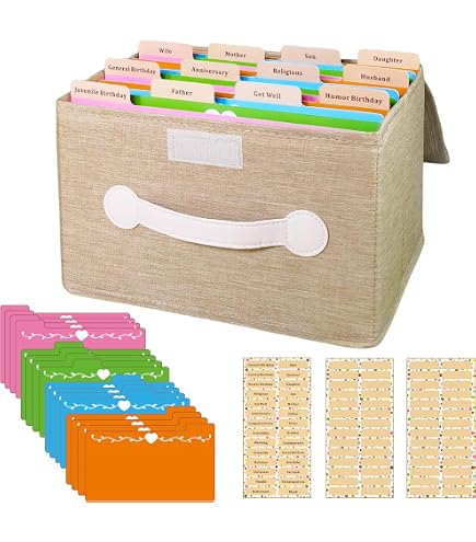 Boîte De Rangement Pour Cartes De Vœux Avec 6 Séparateurs – Transparente, 269x233x193 Mm – Idéale Photos, Travaux Manuels