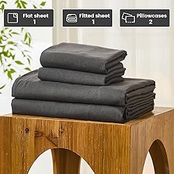 Bedlifes 100% French Pure Linen Sheets Queen Size
