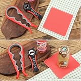 Otstar Jar Opener and Bottle Opener with Silicone Gripper Red Black view 6