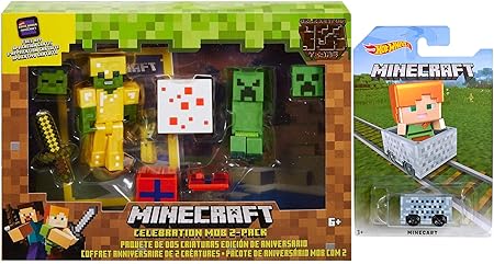Amazon Hot Wheels アレックス ミニフィギュア マインクラフト マインカートカーと互換 モブ クリーパー ゾンビフィギュアセット 2アイテム ミニカー ダイキャストカー おもちゃ Amazon Hot Wheels アレックス ミニフィギュア マインクラフト マインカートカーと互換 モブ クリーパー ゾンビフィギュアセット 2アイテム ミニカー ダイキャストカー おもちゃ