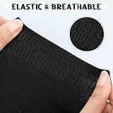 Friusate 3 Pairs Kids Football Socks Black 30-37 Breathable Cushioned Heel view 5