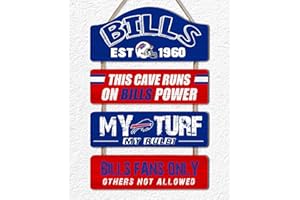 Romawall Fan Cave Sign Banner Blue Red Design Man Cave Hanging Wall Sign Decor Sport Gift for Men