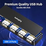 baolongking USB Hub 4-Port USB 2.0 Splitter Ultra Slim Multiport Expander for view 4