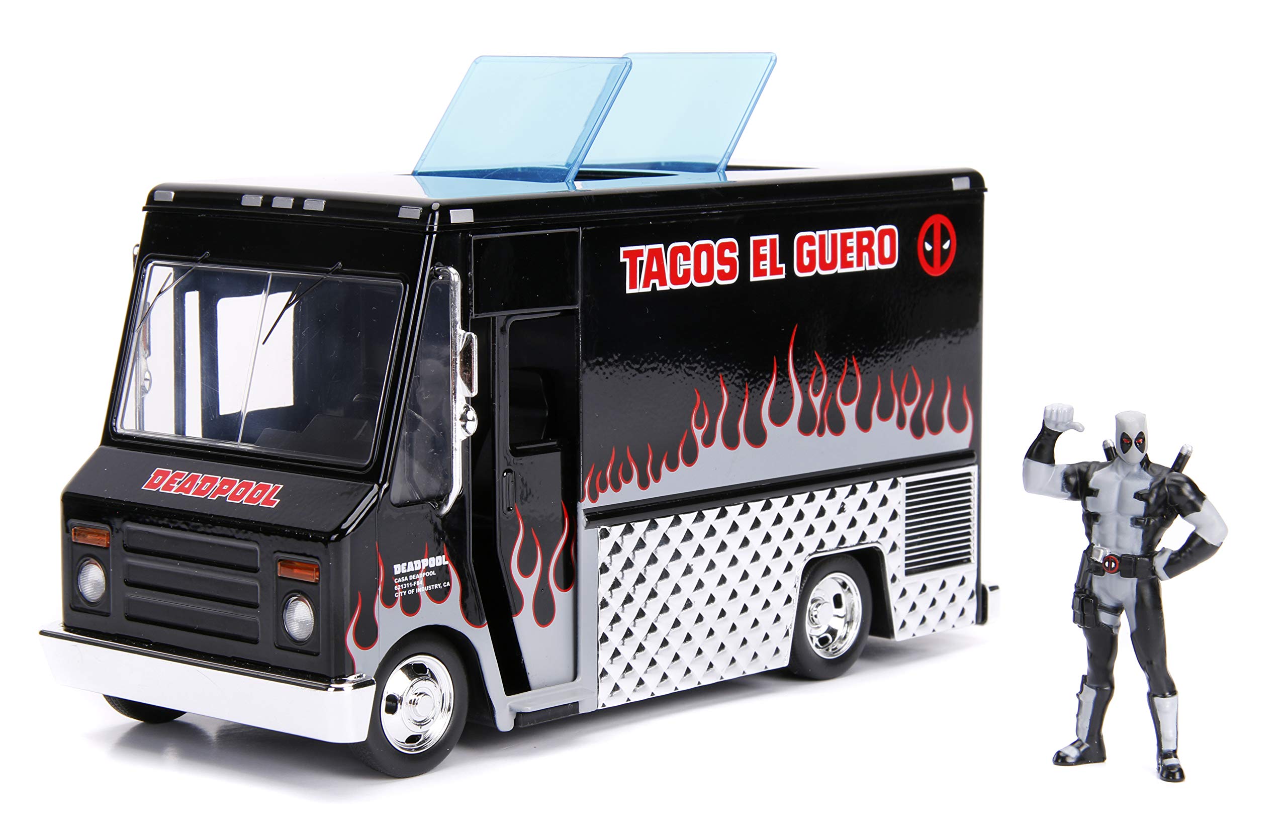 Jada 30540 Hollywood Rides 1:24 Taco Truck and X-Force Deadpool Figure