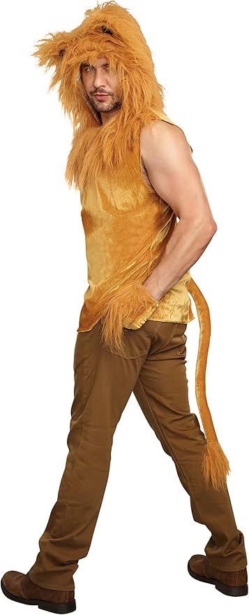 Amazon Com Dreamgirl Men S King Of The Jungle Lion Costume Shirt Clothing