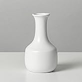 Wancetang White Ceramic Vase for Flowers - Modern Minimalist Vases for Home Decor, Boho Decorative Vase for Pampas Grass, Centerpiece for Dining Table, Living Room, or Entryway Decor