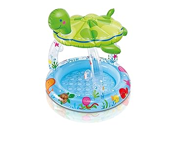 Intex Piscine Pour Bébé 57119 Avec Un Pare Soleil De Tortue De Mer