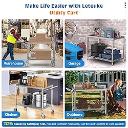 Leteuke 2 Tier Utility Tool Cart with