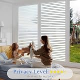 Lifetree Window Film Privacy Frosted Stripe 75x300cm Static Cling UV Protection view 3