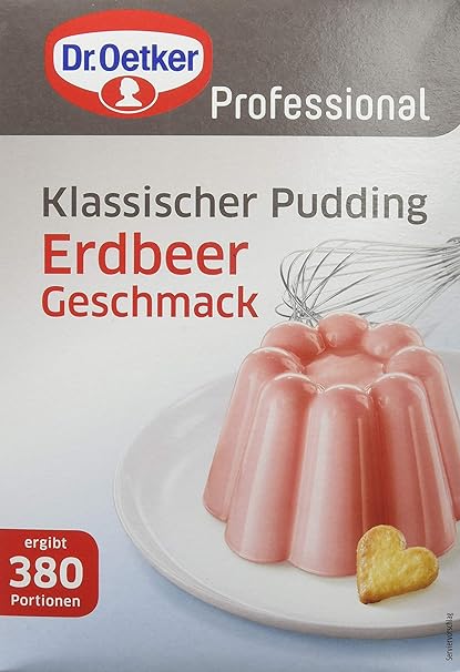 Dr. Oetker Professional Klassischer Pudding mit Erdbeer-Geschmack, Puddingpulver in 2,5 kg Packung